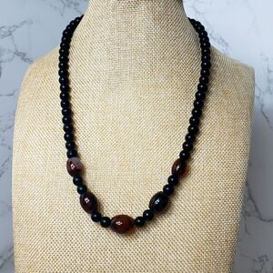 VINTAGE Glass Beaded Adjustable Necklace